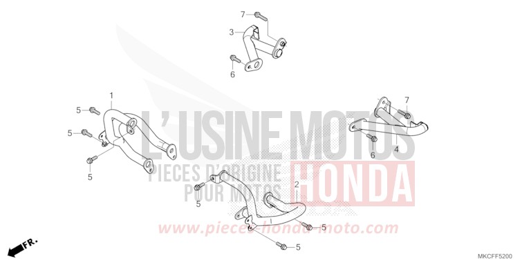 ENGINE GUARD for Gold Wing GUNMETAL BLACK METLLIC (NHC52B) from 2022
